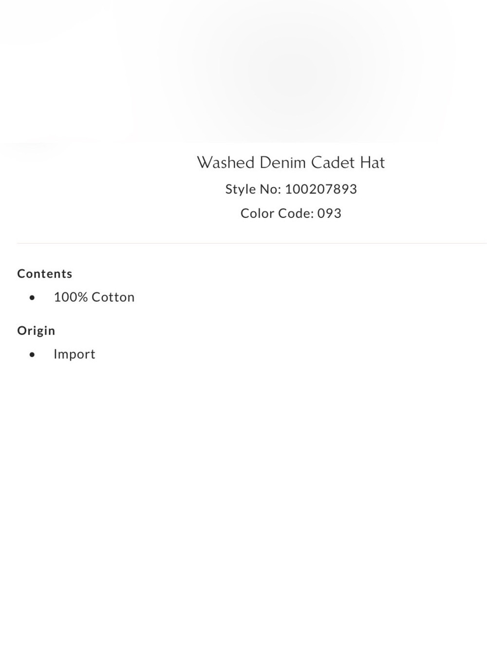 NWT Free People Washed Denim Cadet Hat Cotton Light Wash Blue w/updo Cutout - Picture 8 of 8